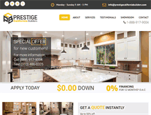 Tablet Screenshot of prestigecaliforniabuilders.com